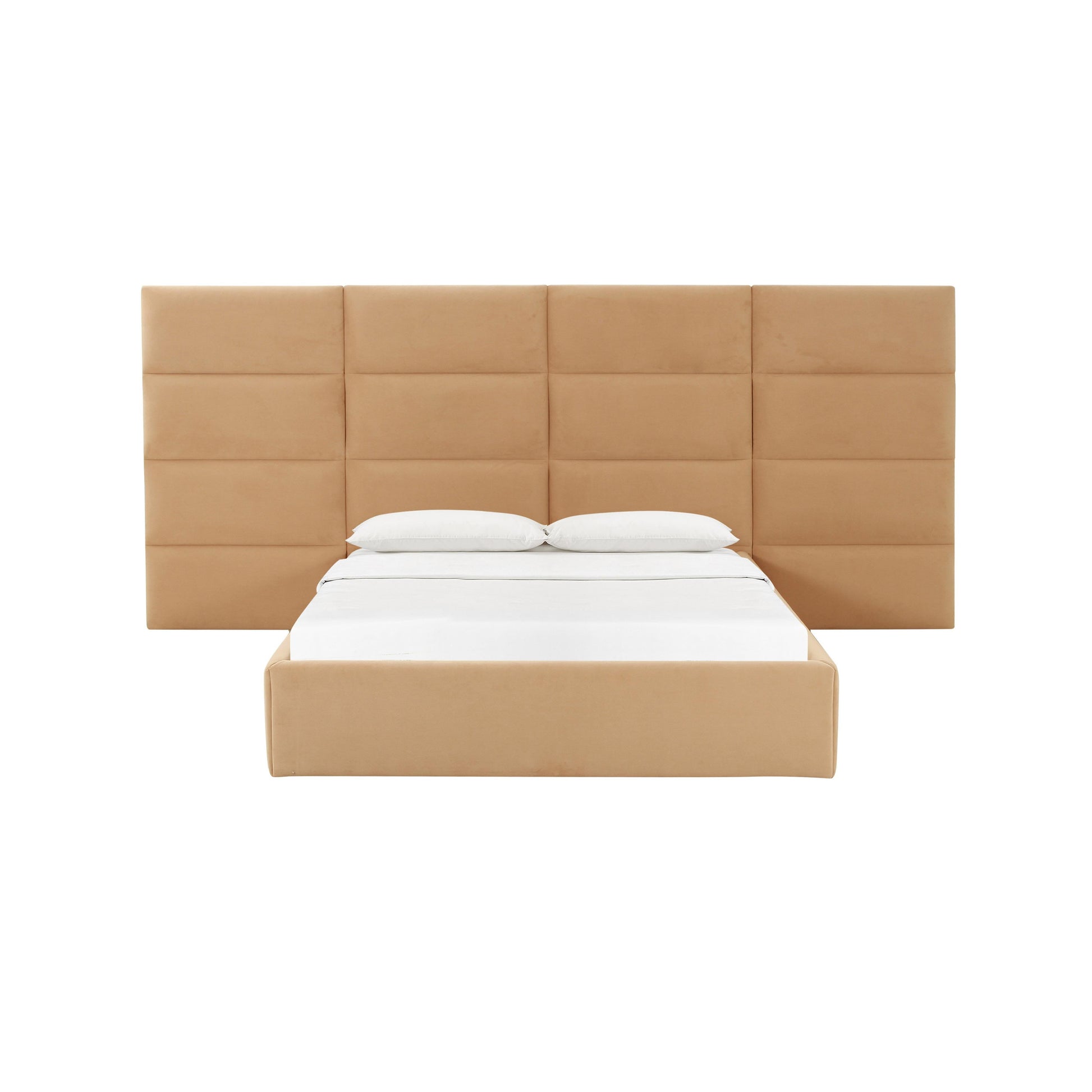 Eliana Performance Velvet Headboard Wings - Honey / Queen - Image 3
