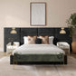 Eliana Performance Velvet Headboard Wings - Black / King - Image 2