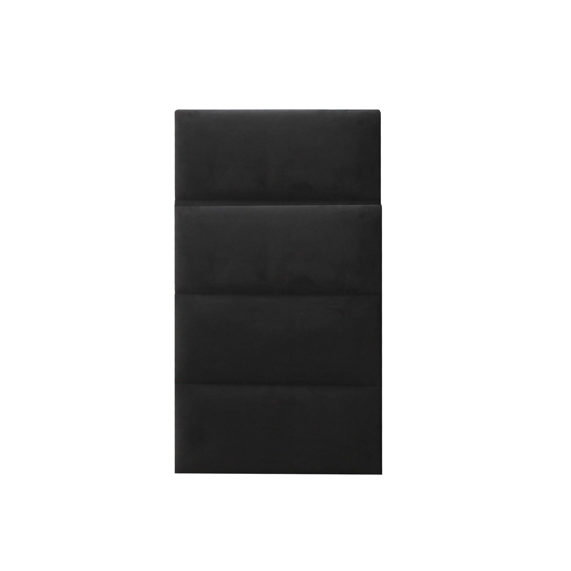 Eliana Performance Velvet Headboard Wings - Black / Queen - Image 1