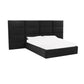 Eliana Performance Velvet Headboard Wings - Black / Queen - Image 3