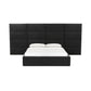 Eliana Performance Velvet Headboard Wings - Black / Queen - Image 4