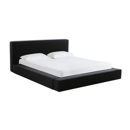 Olafur Performance Linen Upholstered Bed - Black / Queen - Image 1