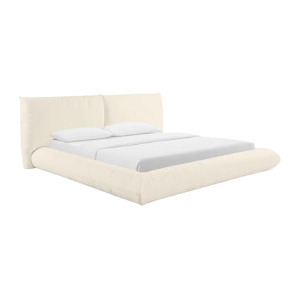 Romp Cream Upcycled Performance Linen Bed - King - Image 1