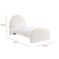 Moon Cream Performance Boucle Twin Bed - Image 5