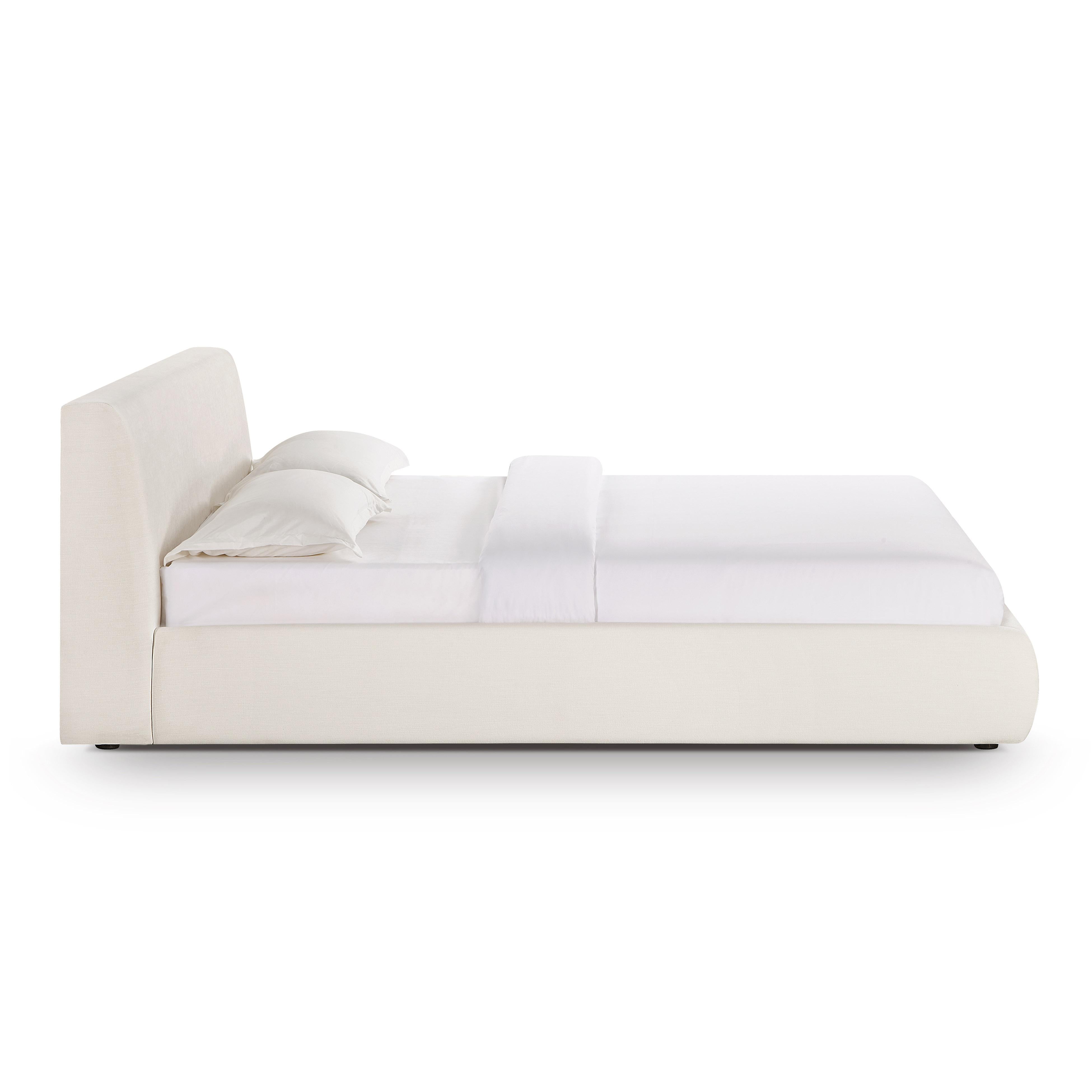 Isla Cream Upcycled Linen Bed – TOV Furniture
