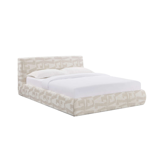 Isla Cream Jacquard Pattern Bed - Image 1