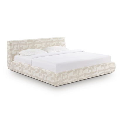 Isla Cream Jacquard Pattern Bed - King - Image 1