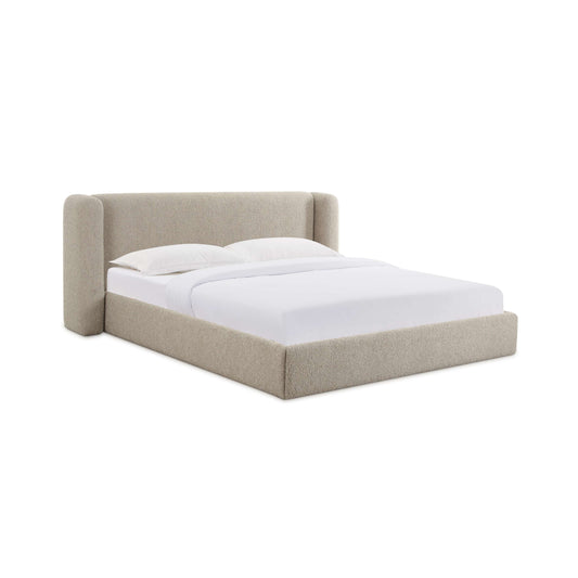 Babette Tan Contract-Grade Boucle Bed - Image 1