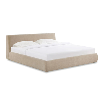 Isla Textured Performance Velvet Bed - Taupe / King - Image 1