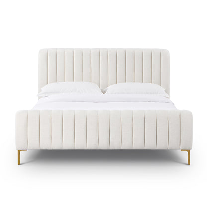 Angela Upcycled Performance Linen Bed - Natural / Queen - Image 1