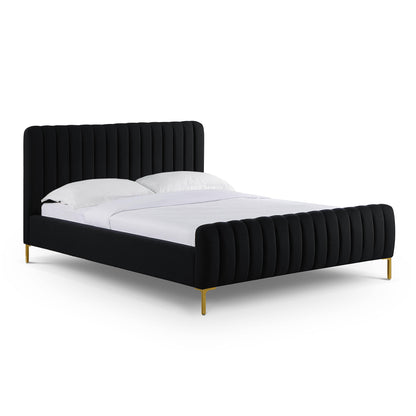 Angela Upcycled Performance Linen Bed - Black / Queen - Image 2