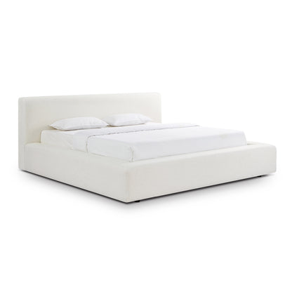 Meena Cream Upcycled Performance Linen Storage Bed - King - Image 1