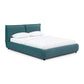 Mel Performance Faux Mohair Velvet Bed - Teal / Queen - Image 2