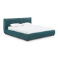 Mel Performance Faux Mohair Velvet Bed - Teal / King - Image 2
