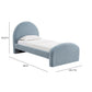 Moon Chambray Blue Performance Chenille Twin Bed - Image 7