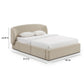 Corey Upcycled Performance Linen Storage Bed - Taupe / Queen - Image 12