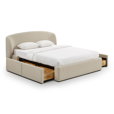 Corey Upcycled Performance Linen Storage Bed - Image 1