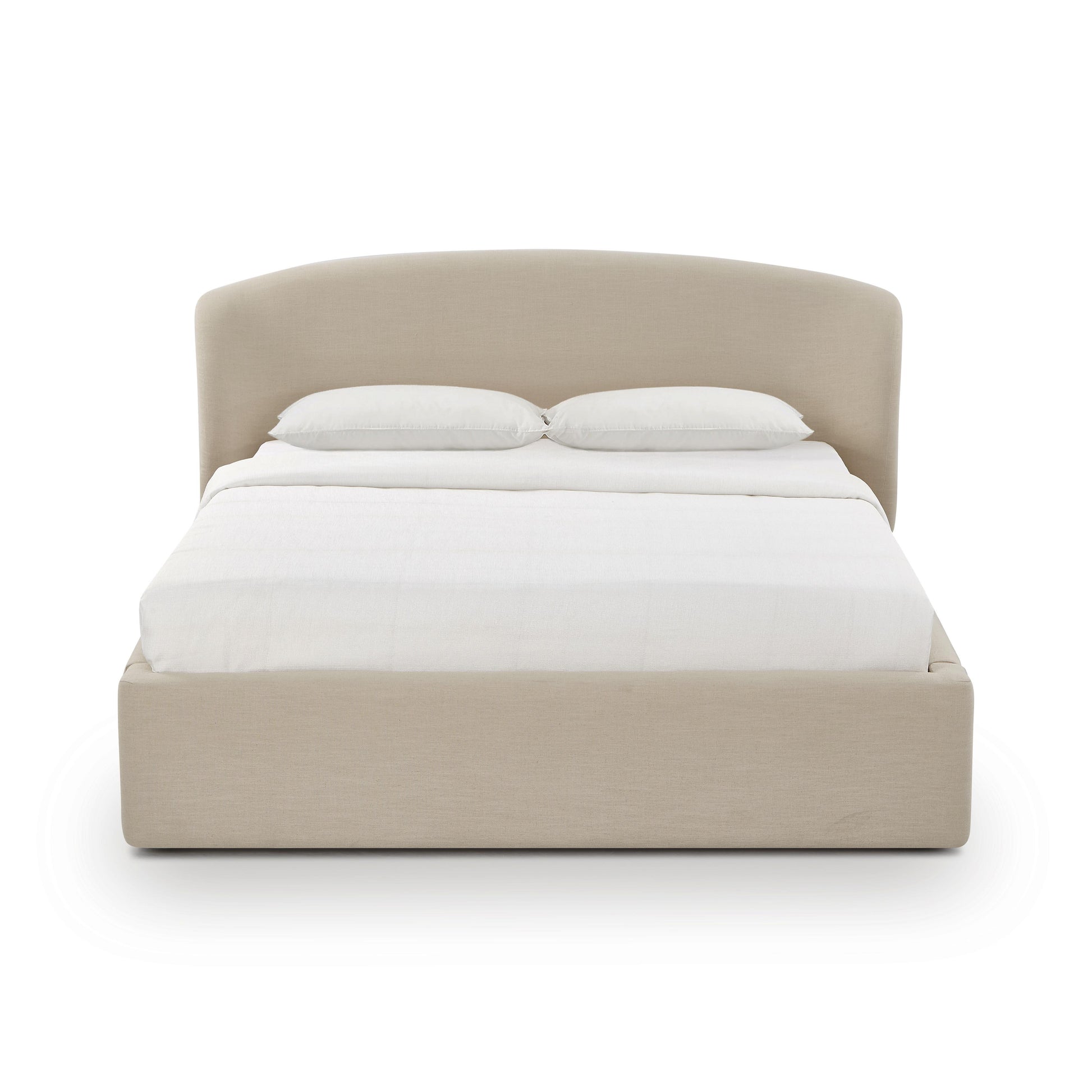Corey Upcycled Performance Linen Storage Bed - Taupe / Queen - Image 3