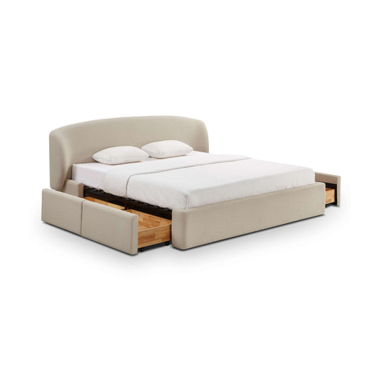 Corey Upcycled Performance Linen Storage Bed - Image 1