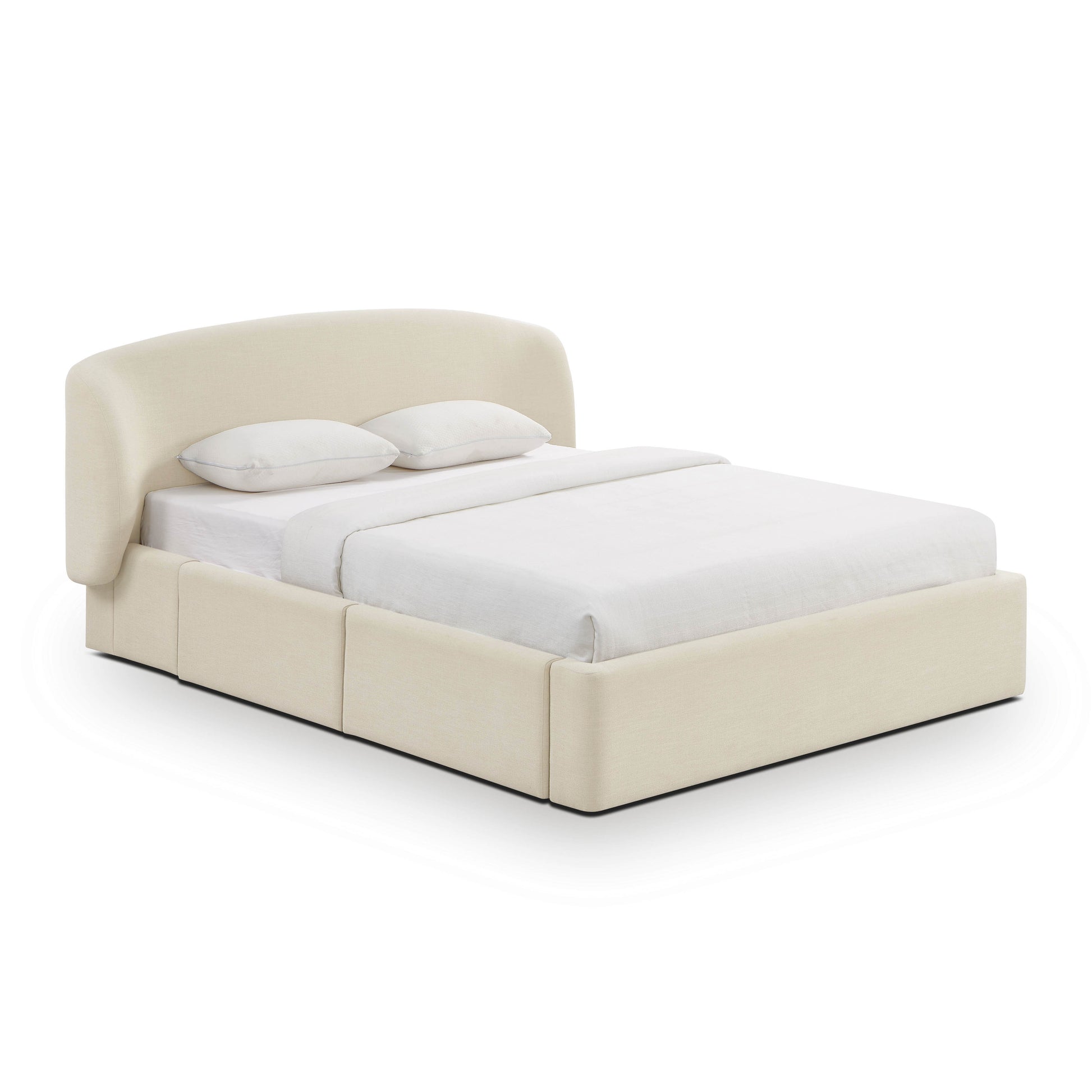Corey Upcycled Performance Linen Storage Bed - Cream / Queen - Image 4