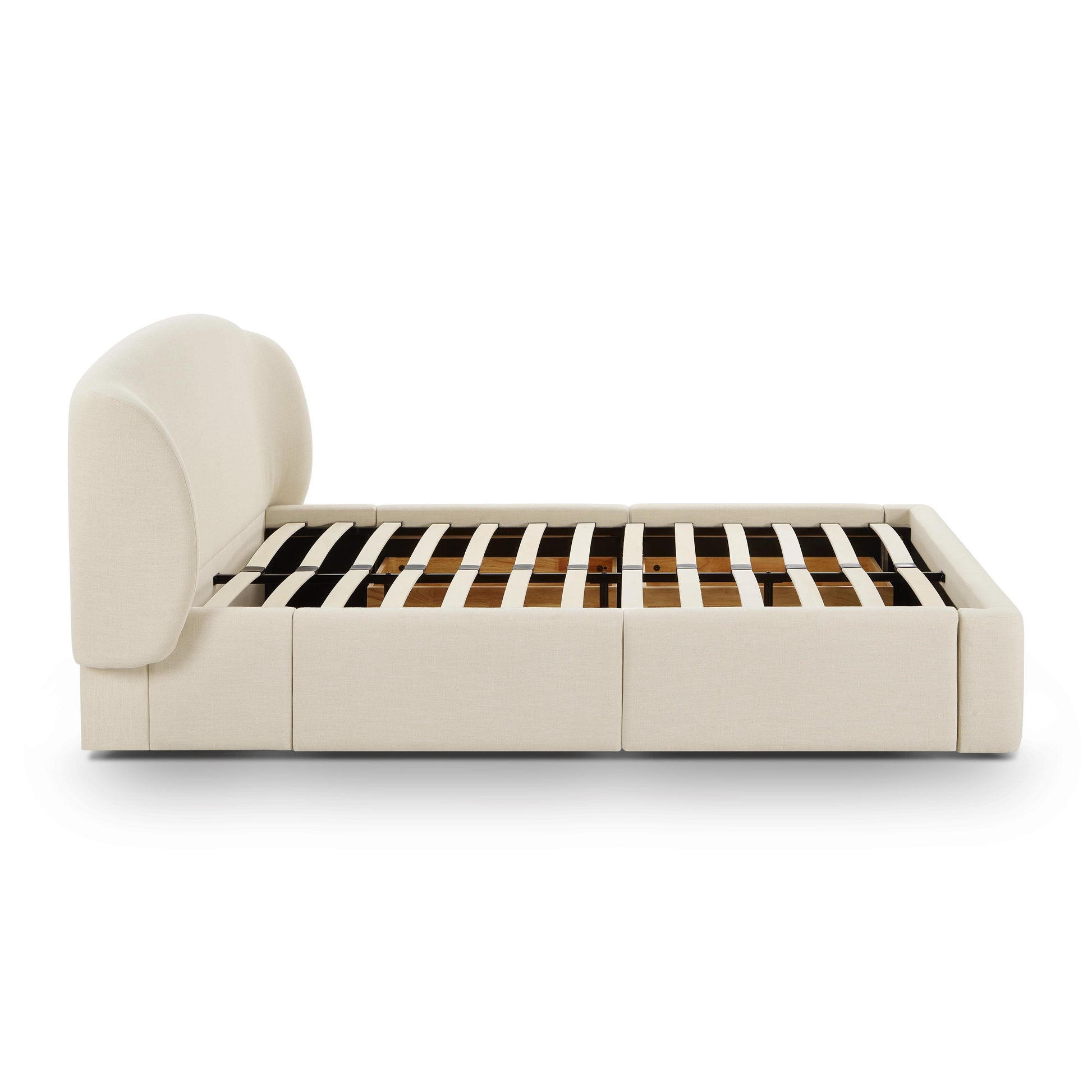 Corey Upcycled Performance Linen Storage Bed - Cream / Queen - Image 9