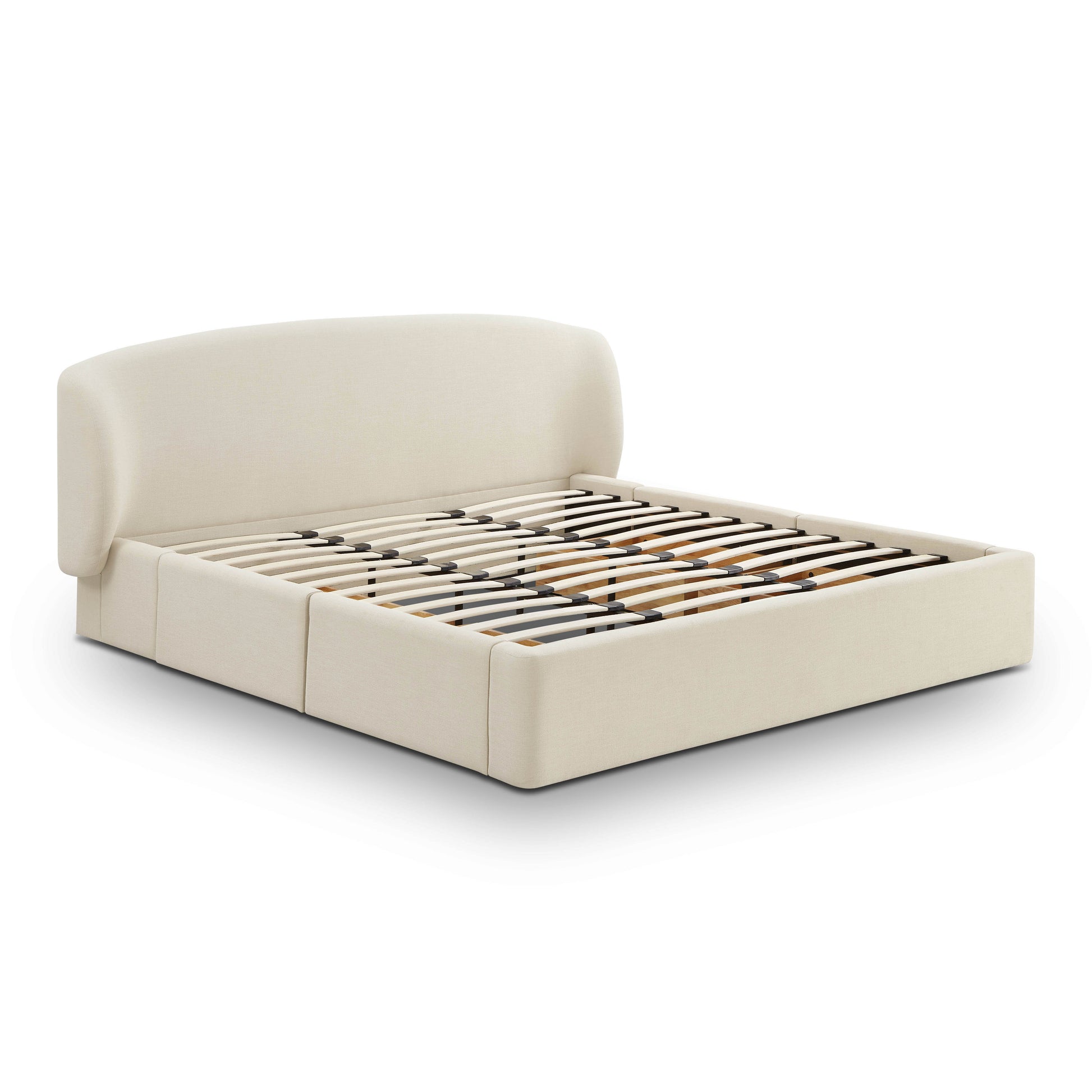 Corey Upcycled Performance Linen Storage Bed - Cream / King - Image 8