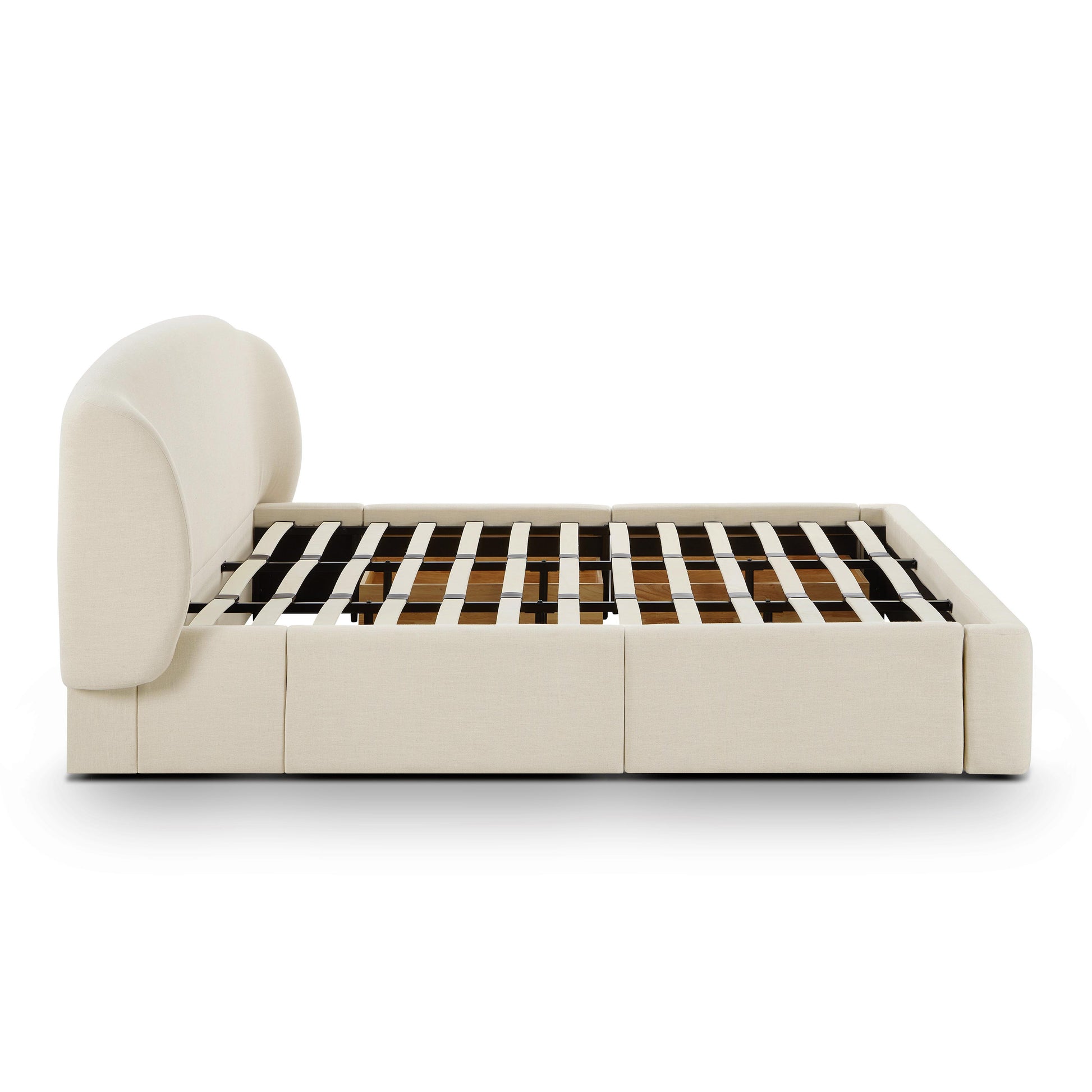 Corey Upcycled Performance Linen Storage Bed - Cream / King - Image 9
