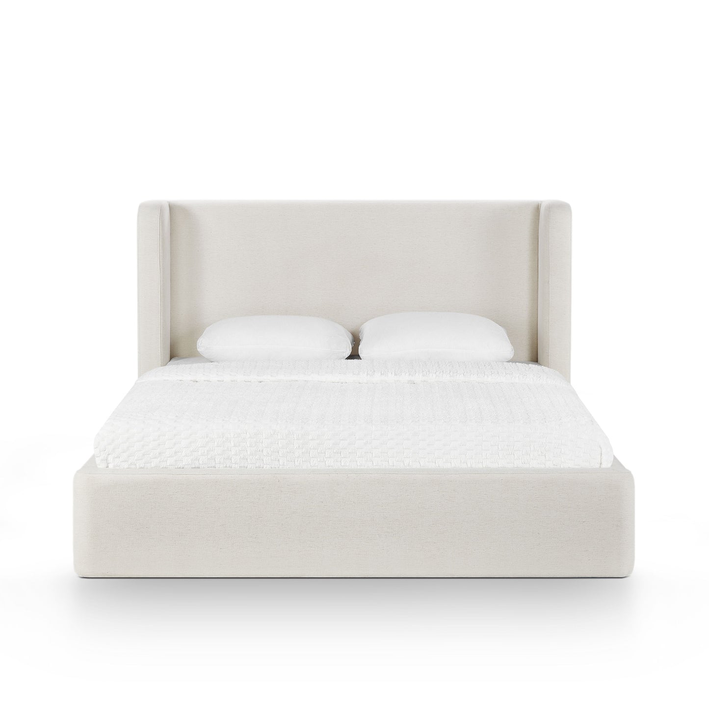 Harmony Cream Performance Chenille Queen Bed - Image 1