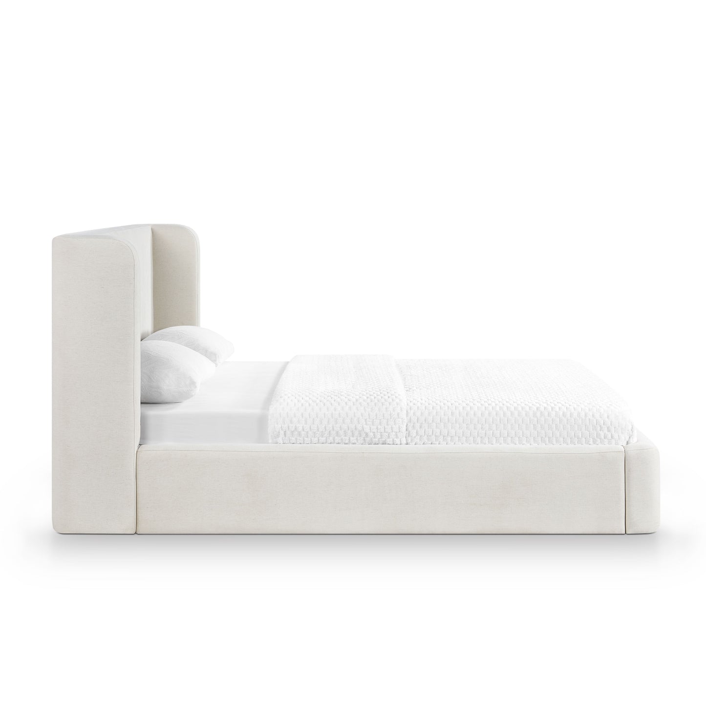Harmony Cream Performance Chenille Queen Bed - Image 4