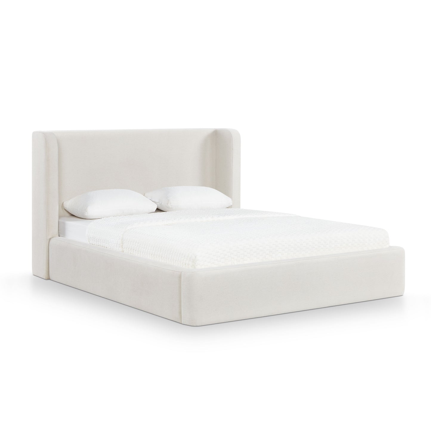 Harmony Cream Performance Chenille Queen Bed - Image 3