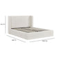 Harmony Cream Performance Chenille Queen Bed - Image 12