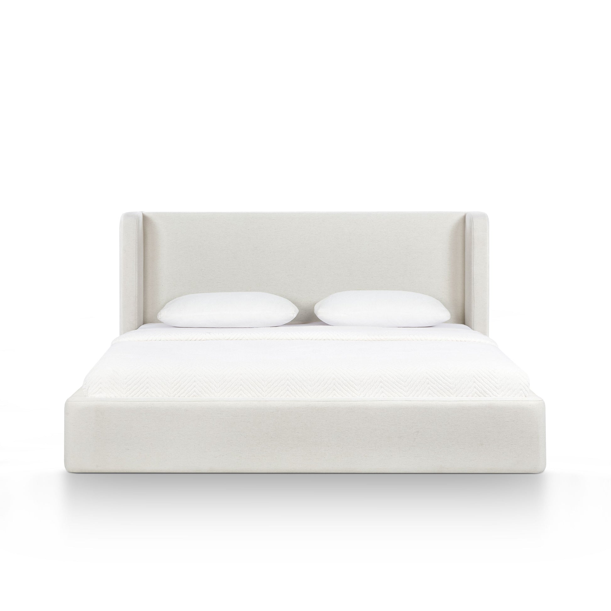 Harmony Cream Performance Chenille King Bed - Image 1