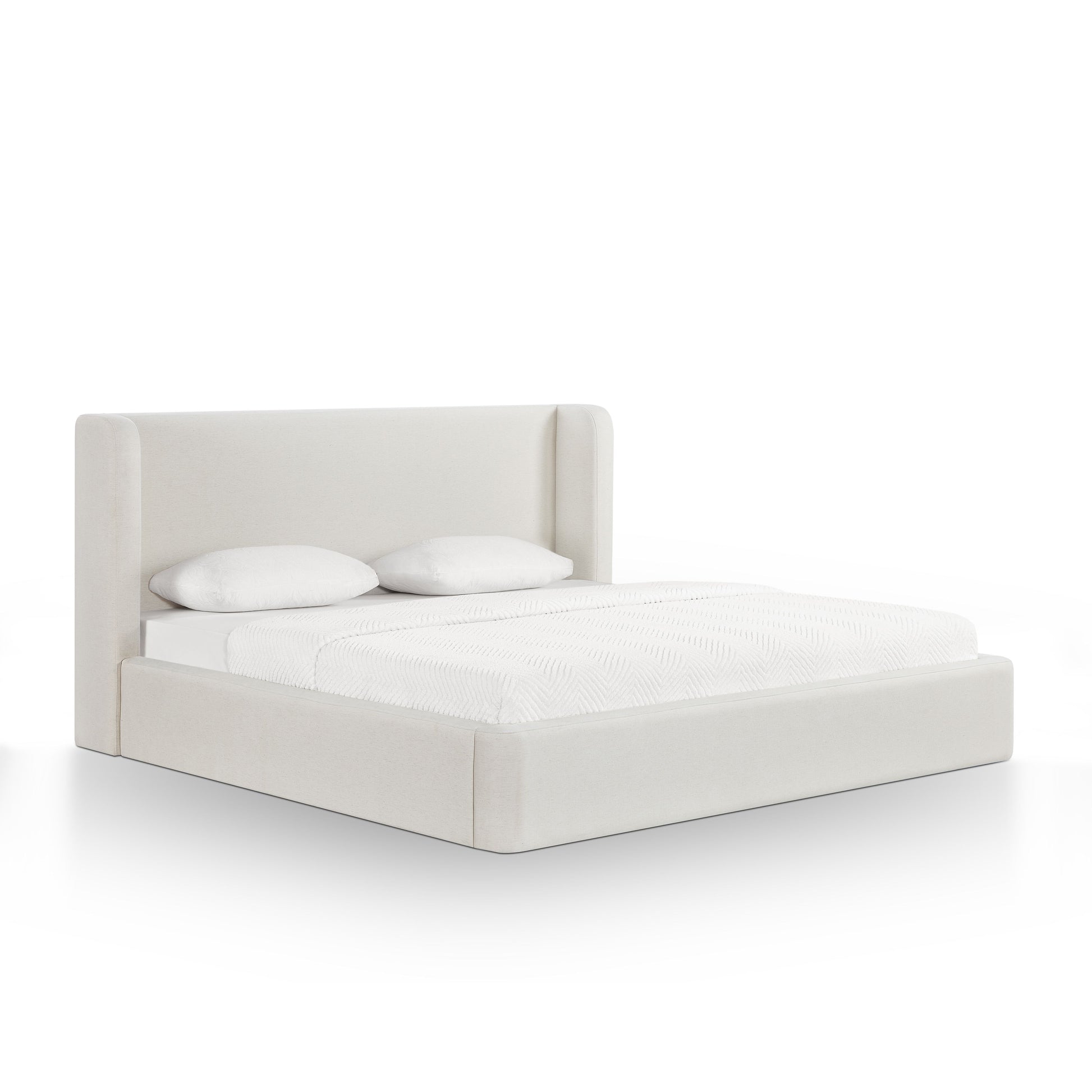Harmony Cream Performance Chenille King Bed - Image 3