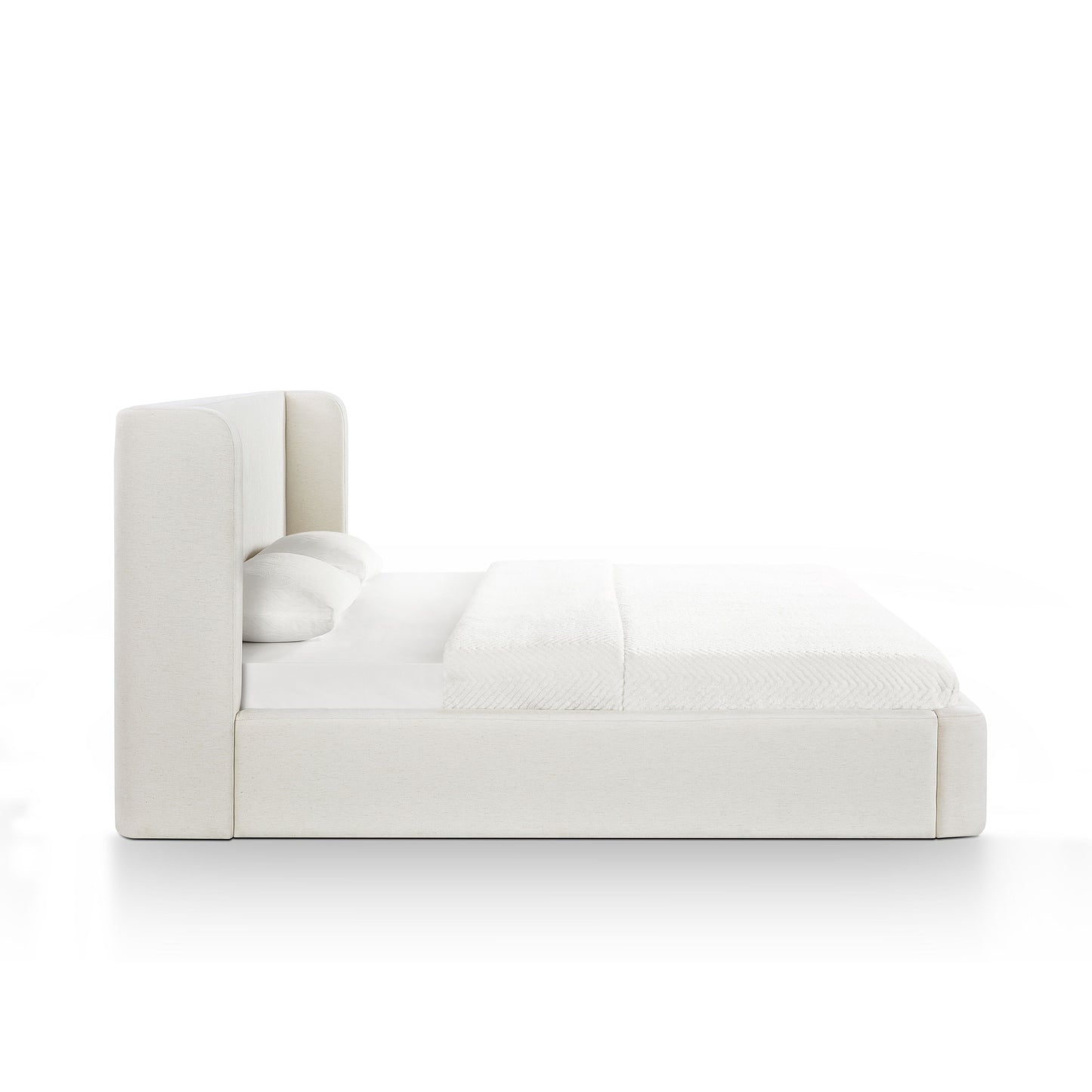 Harmony Cream Performance Chenille King Bed - Image 4