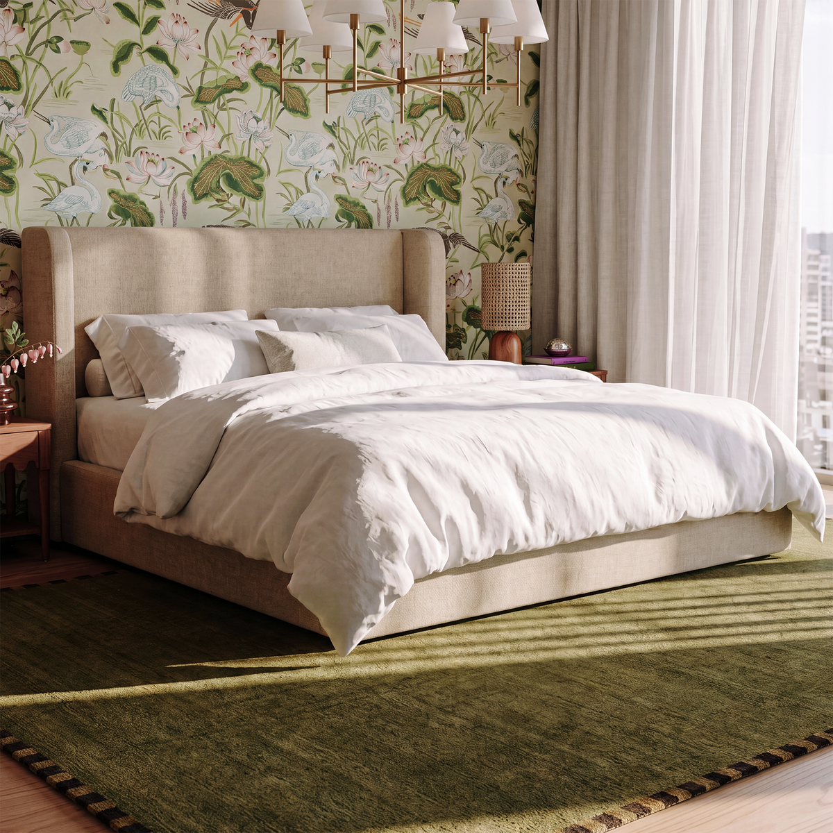 Harmony Performance Chenille Storage Bed - Tan / Queen - Image 3