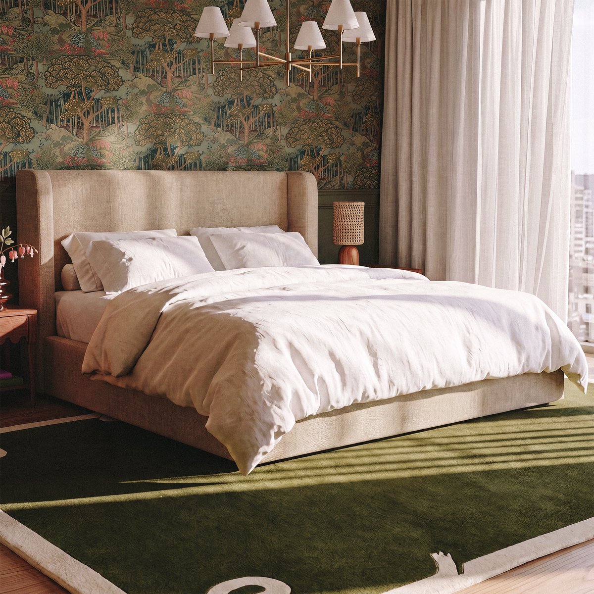 Harmony Performance Chenille Storage Bed - Tan / Queen - Image 3