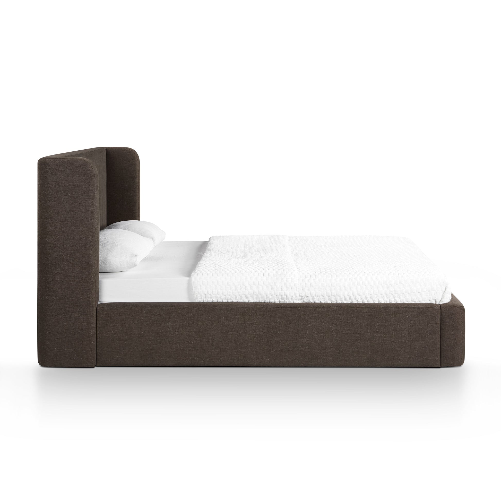 Harmony Chocolate Brown Performance Chenille Queen Bed - Image 4