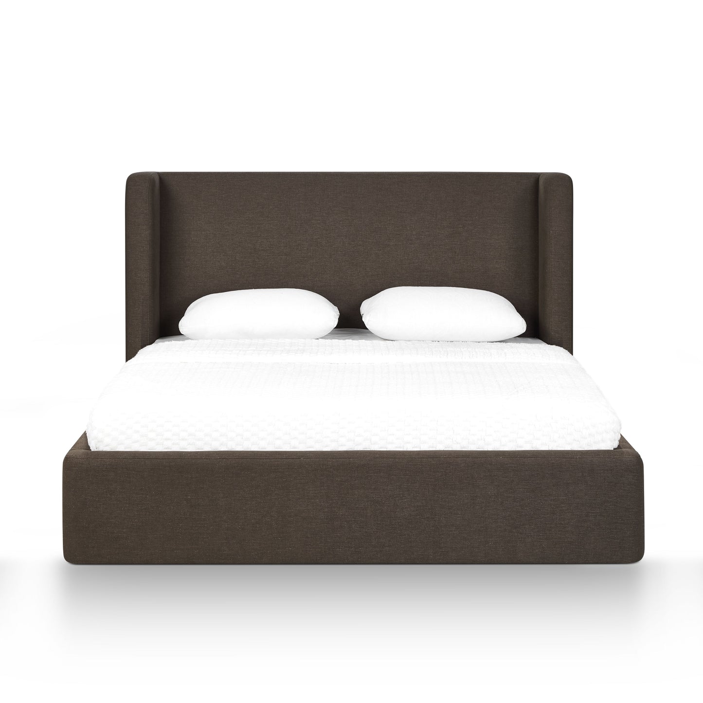 Harmony Chocolate Brown Performance Chenille Queen Bed - Image 1