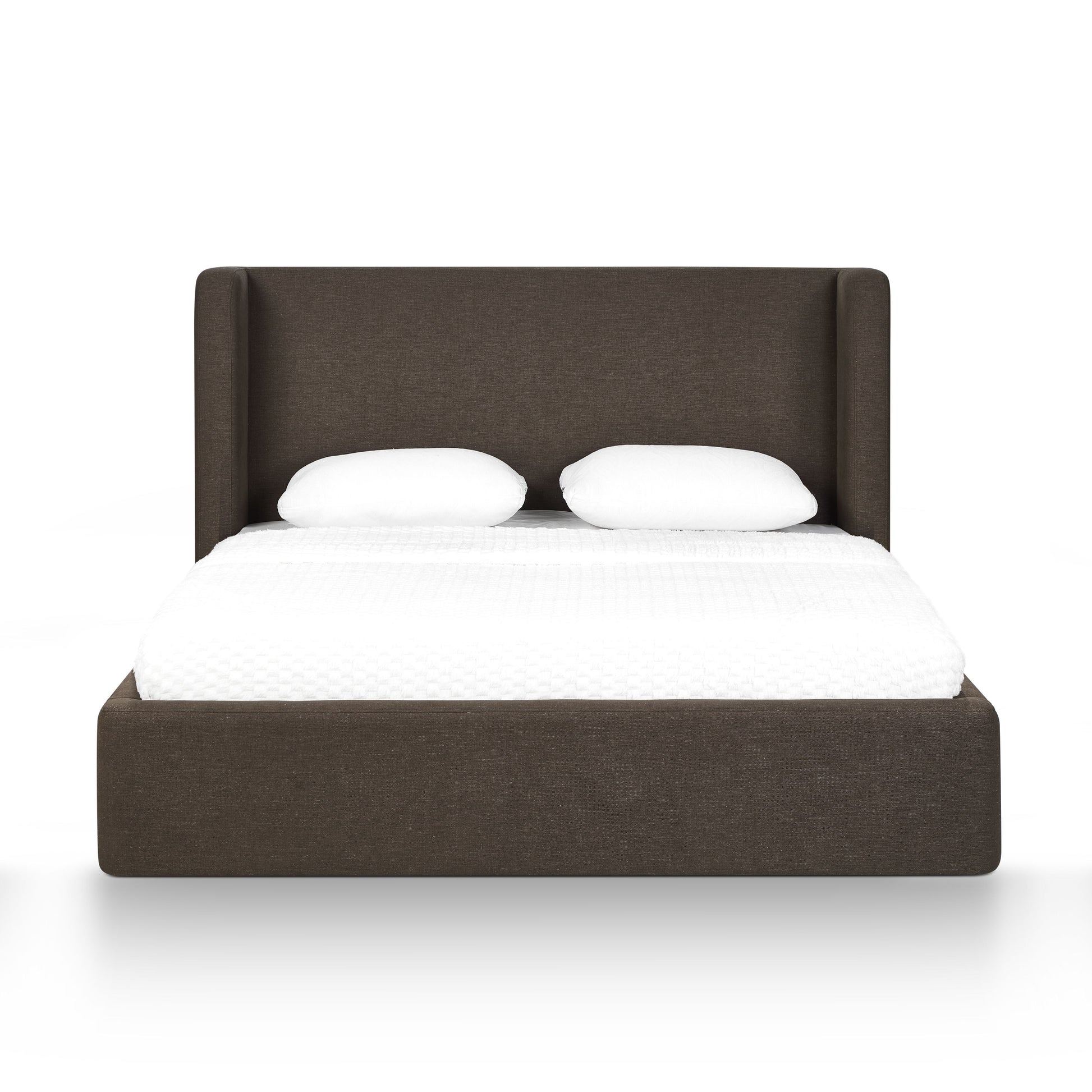 Harmony Chocolate Brown Performance Chenille Queen Bed - Image 1