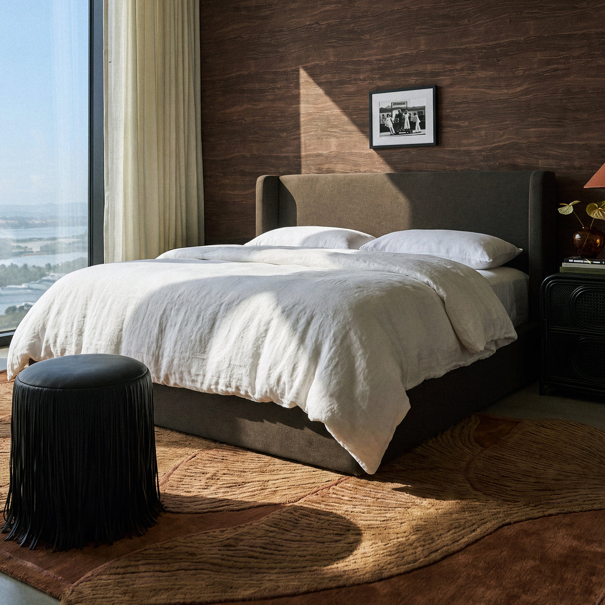 Harmony Performance Chenille Storage Bed - Chocolate Brown / Queen - Image 3