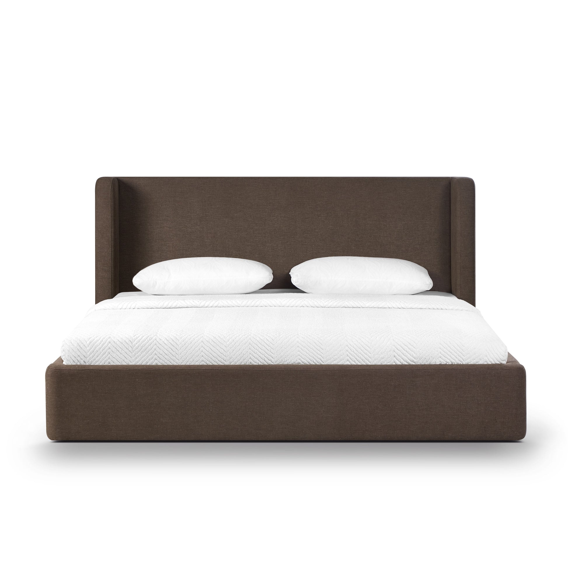 Harmony Chocolate Brown Performance Chenille King Bed - Image 1