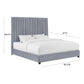 Arabelle Performance Velvet Bed - Grey / Queen - Image 6