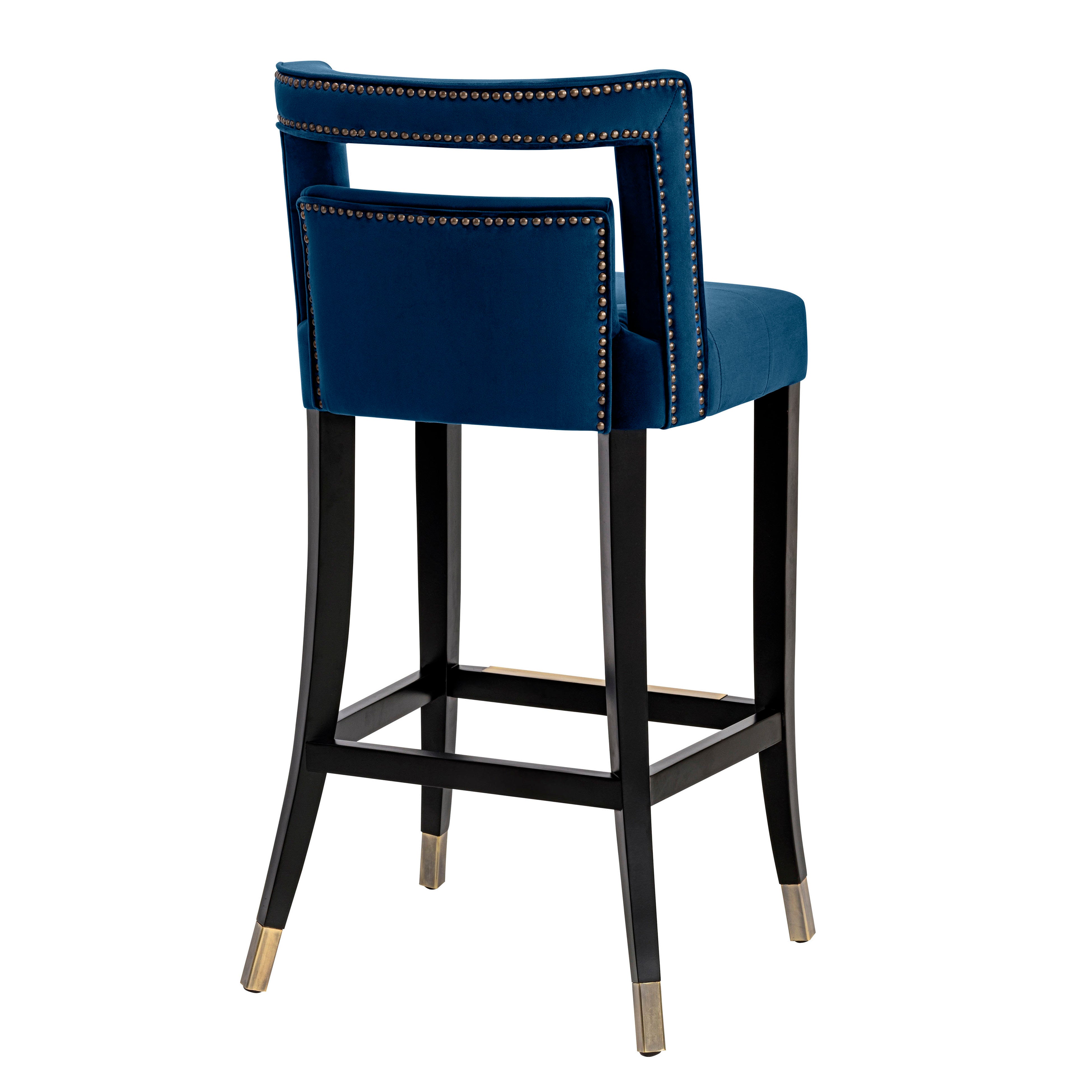 Hart navy velvet counter stool sale