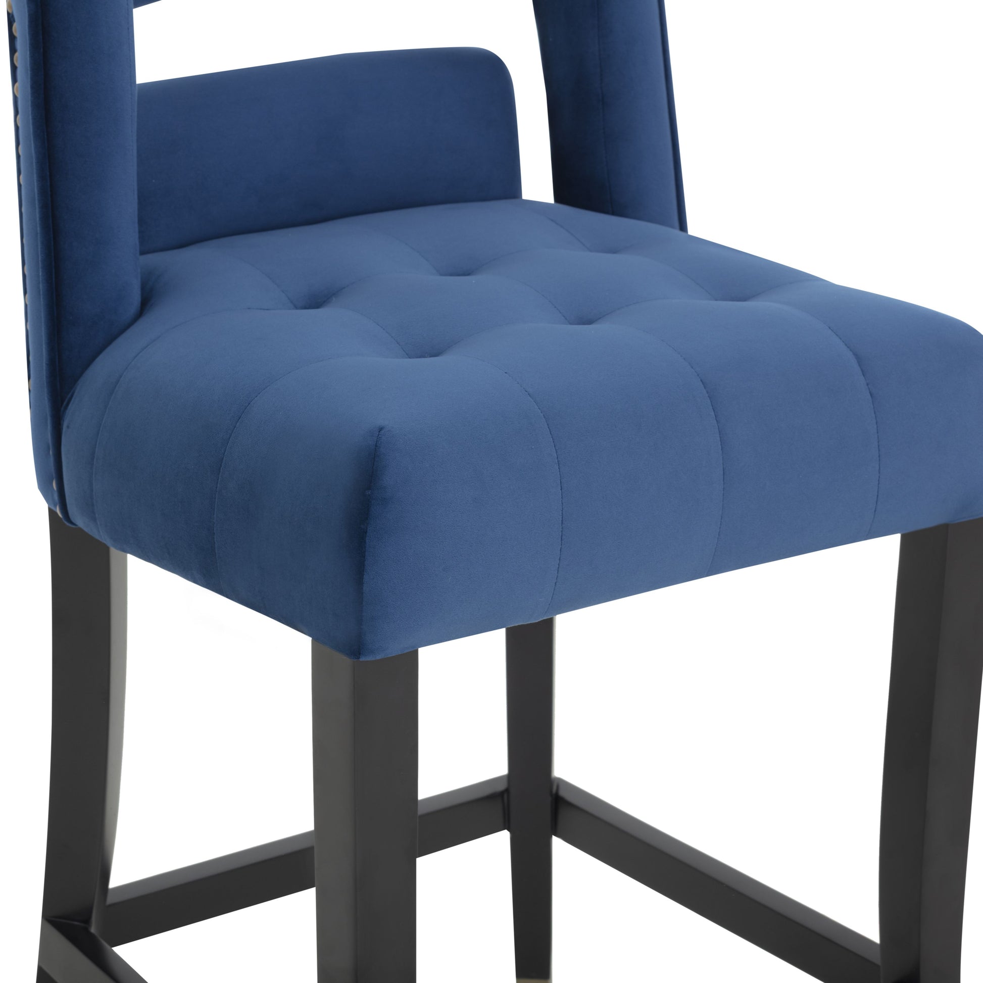 Hart Performance Velvet Stool - Navy / Counter Height - Image 6