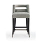 Hart Performance Velvet Stool - Grey / Counter Height - Image 4
