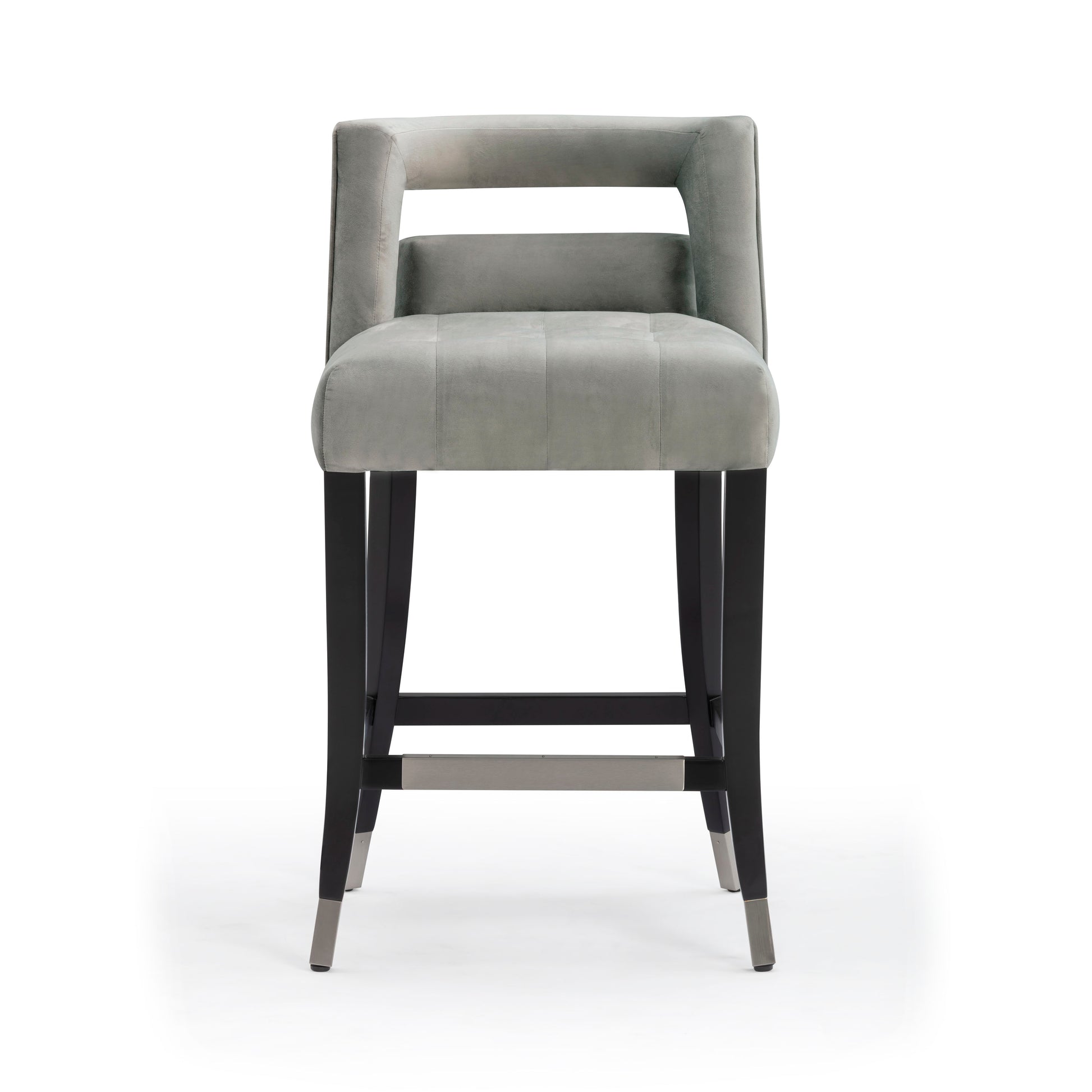 Hart Performance Velvet Stool - Grey / Counter Height - Image 4