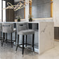 Hart Performance Velvet Stool - Grey / Counter Height - Image 2