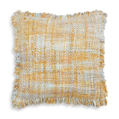 Frazzle 22.5" Textured Square Throw Pillow Cover - Yellow / With Insert - Image 1