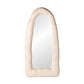 Kaia 32"X64" Cream Textured Small Floor Mirror - Image 1