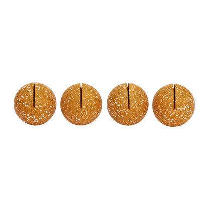 Gabby Speckled Round Card Holder - Set of 4 - Terracotta - Image 1